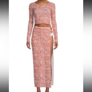 Kendal & Kylie Mesh zebra two piece cover up - BRAND NEW